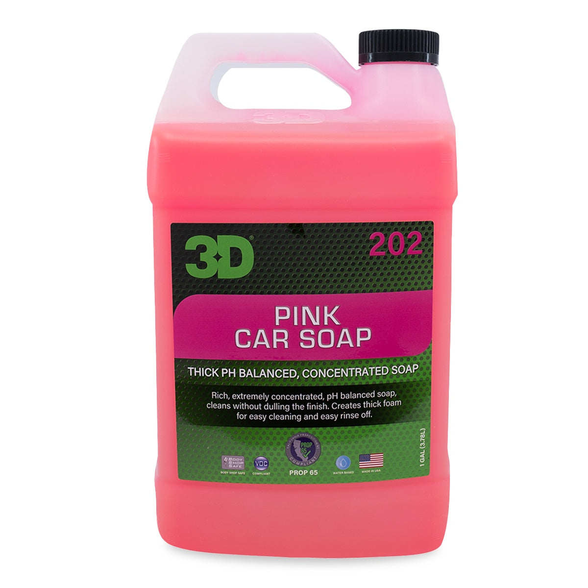 3D Pink Car Soap Car Wash Gallon