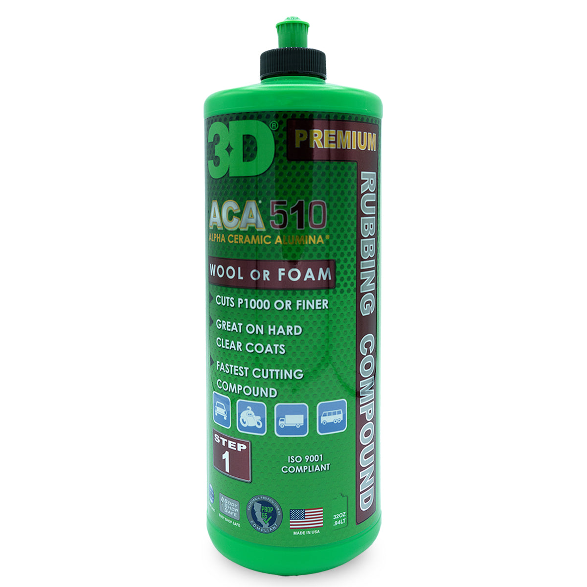 3D ACA 510 Premium Rubbing Compound 32OZ