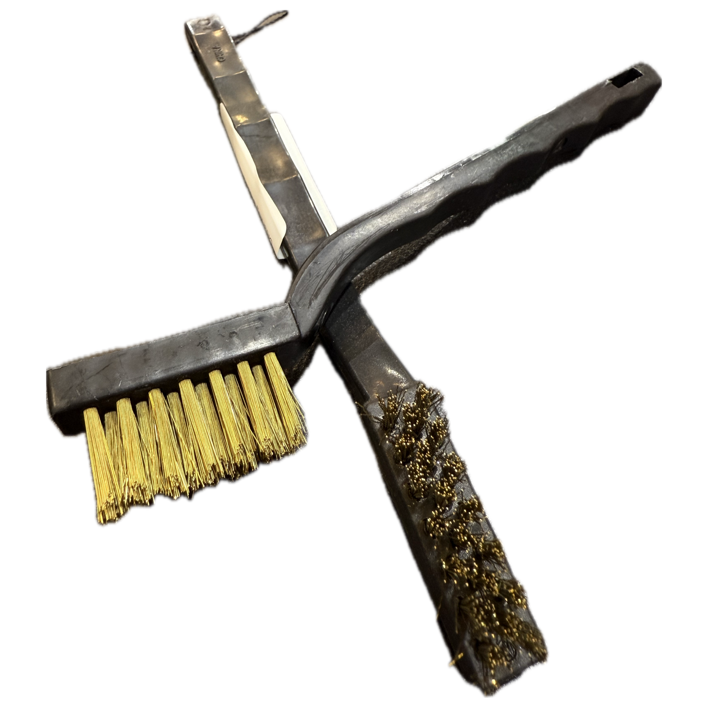 Hi-Tech Toothbrush Style Handy Cleaning Brush Brass