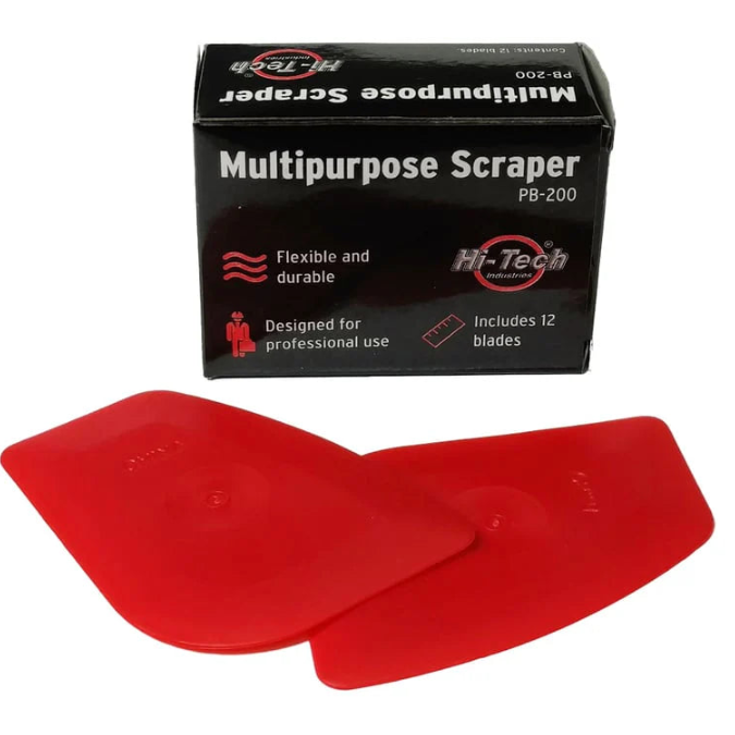 Hi-Tech Red Multi-Purpose Plastic Scraper 12 Per Box