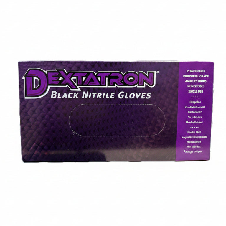 Dextatron Black Nitrile Gloves Medium