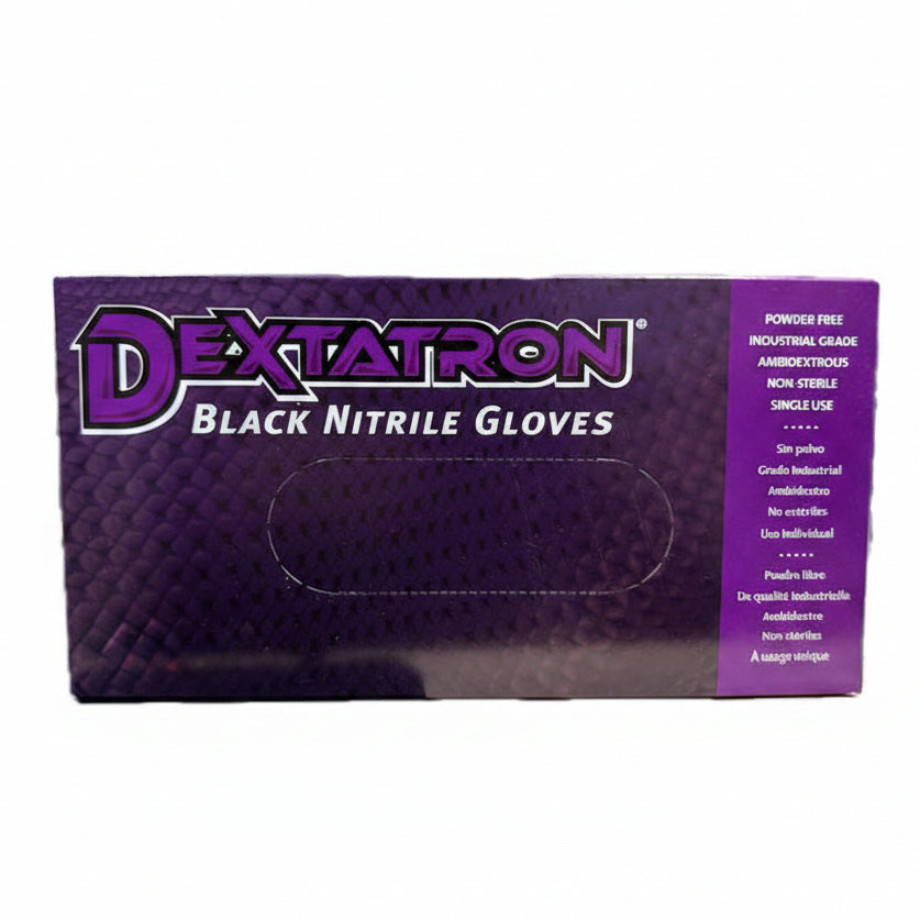 Dextatron Black Nitrile Gloves Large