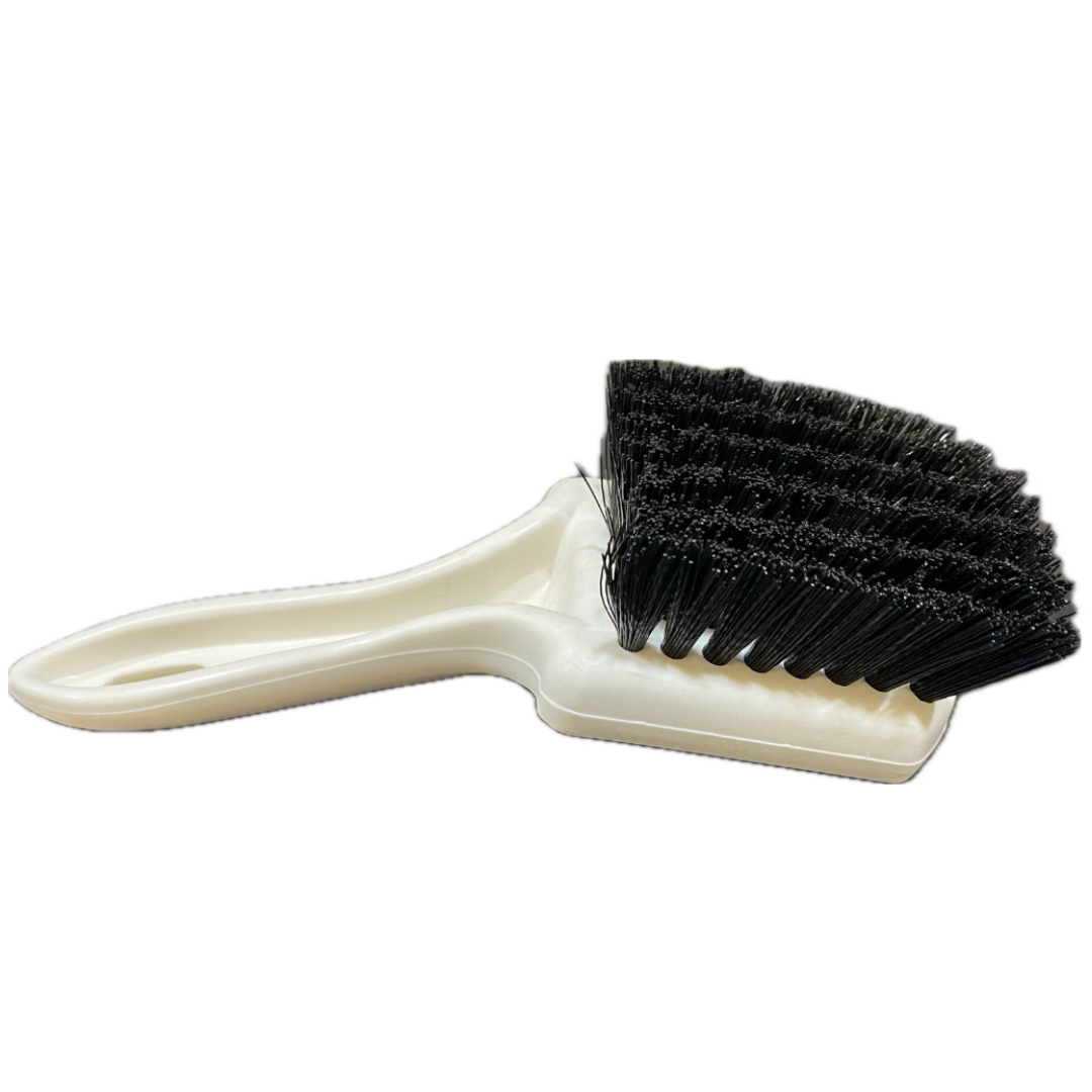 HD Large Nylon Tire & Carpet Brush white handle/black bristle