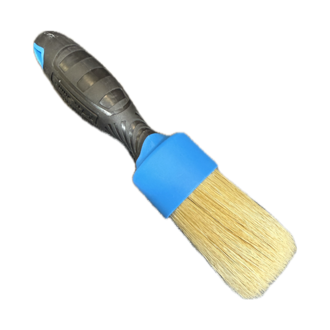 Boars hair stubby brush blue