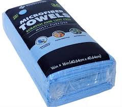 Professional Grade 36 Pack Microfiber Towel BLUE