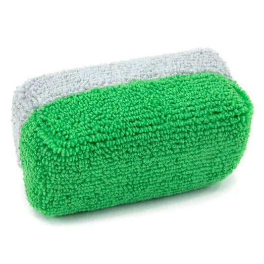 Autofiber Saver- Green/Grey Mini Suede Wax & Coating Applicator-12 Pack