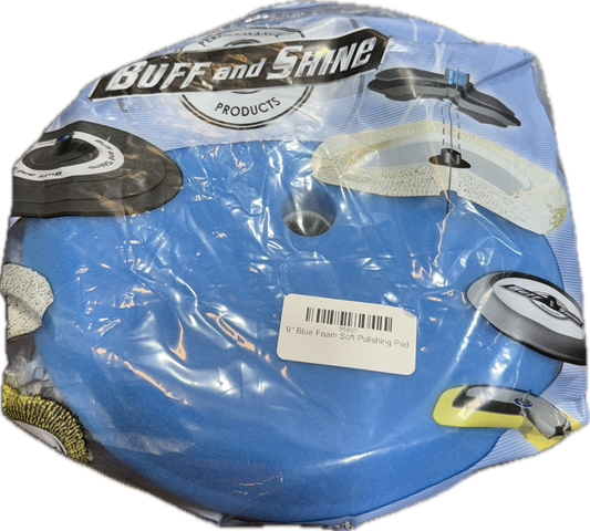 Buff & Shine 9" Blue Foam Soft Polishing Pad