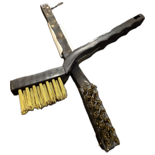 Hi-Tech Toothbrush Style Handy Cleaning Brush Brass