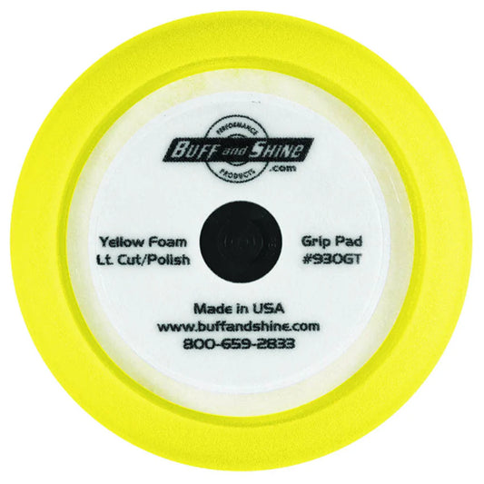 Buff and Shine  Yellow Cutting Foam Pad 7"