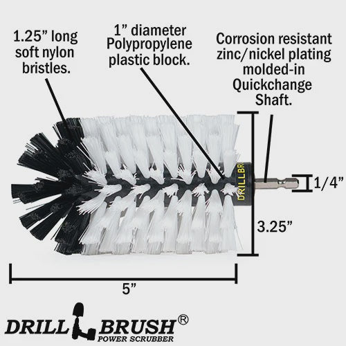 Drillbrush Jumbo Original 1/4" Quick Change Corner Soft White