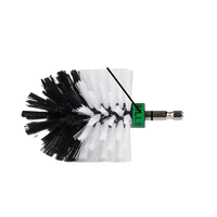 Drillbrush Mini White/Black Brush Soft Bristles Bullet Shaped