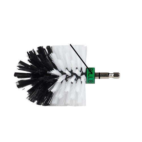 Drillbrush Mini White/Black Brush Soft Bristles Bullet Shaped