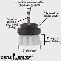Drillbrush 2 in 1/4" Quick Change Long Detail Soft White