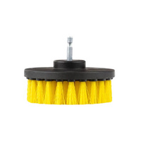 Drillbrush 4 in 1/4" Quick Change Flat Medium yellow