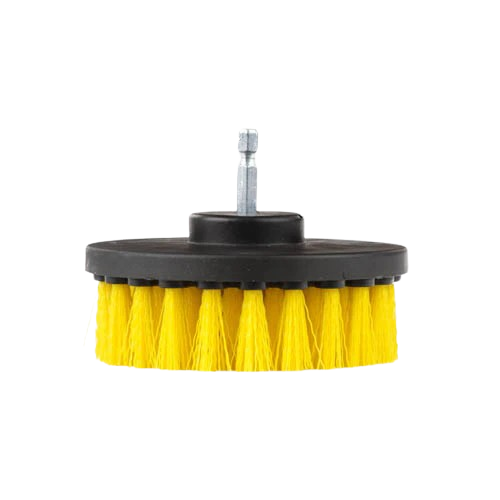 Drillbrush 5 in 1/4" Quick Change Flat Medium Yellow