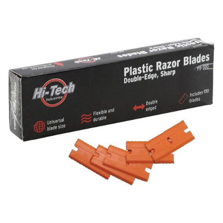 Hi-Tech Plastic razor blades double sided orange