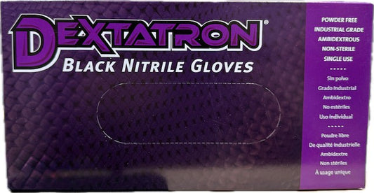 Dextatron Black Nitrile Gloves MEDIUM