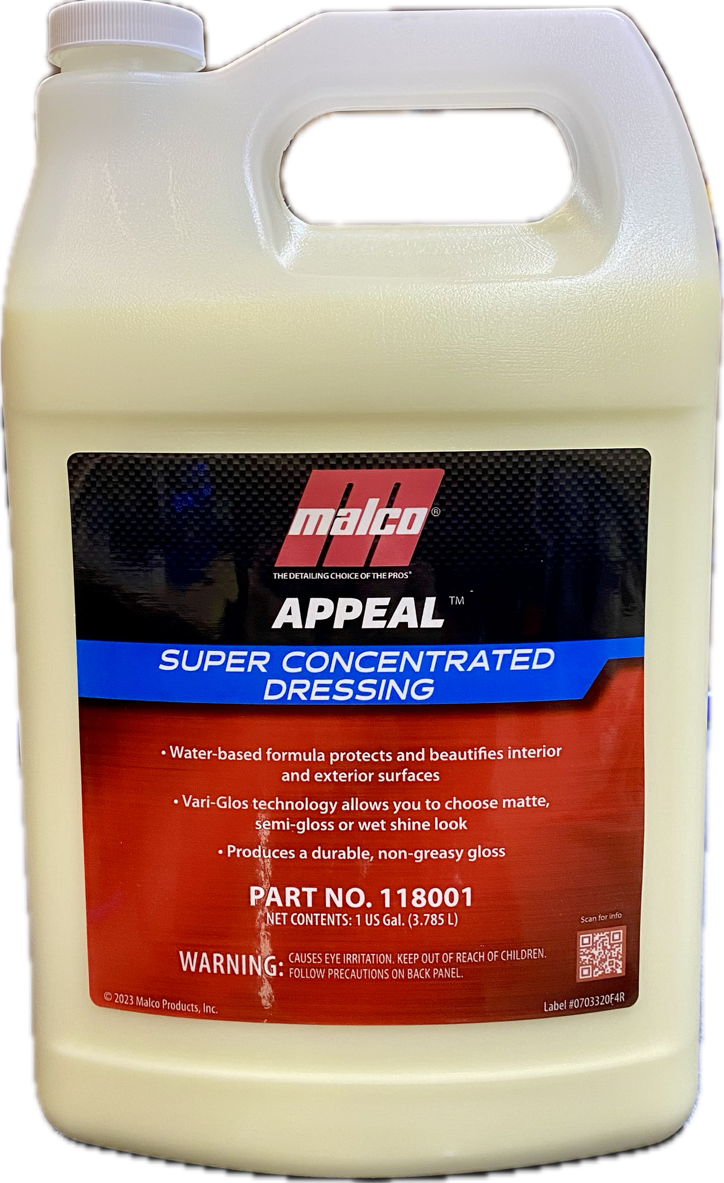 Malco APPEAL Super Concentrated Water Based Dressing Gallon