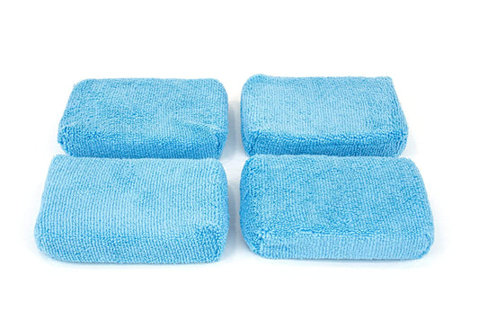 Autofiber [Block Sponge Thin] Microfiber Applicator Pad (5 in. x 3.5 in. x 0.75 in.)- 4 PACK