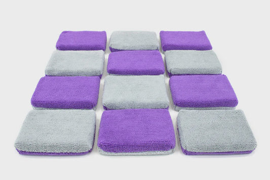 AutoFiber Purple/Grey Saver Applicator Terry Thin 12 pack 5"x3.5"x0.75"