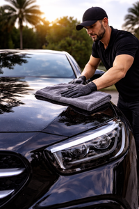 cleaning a car