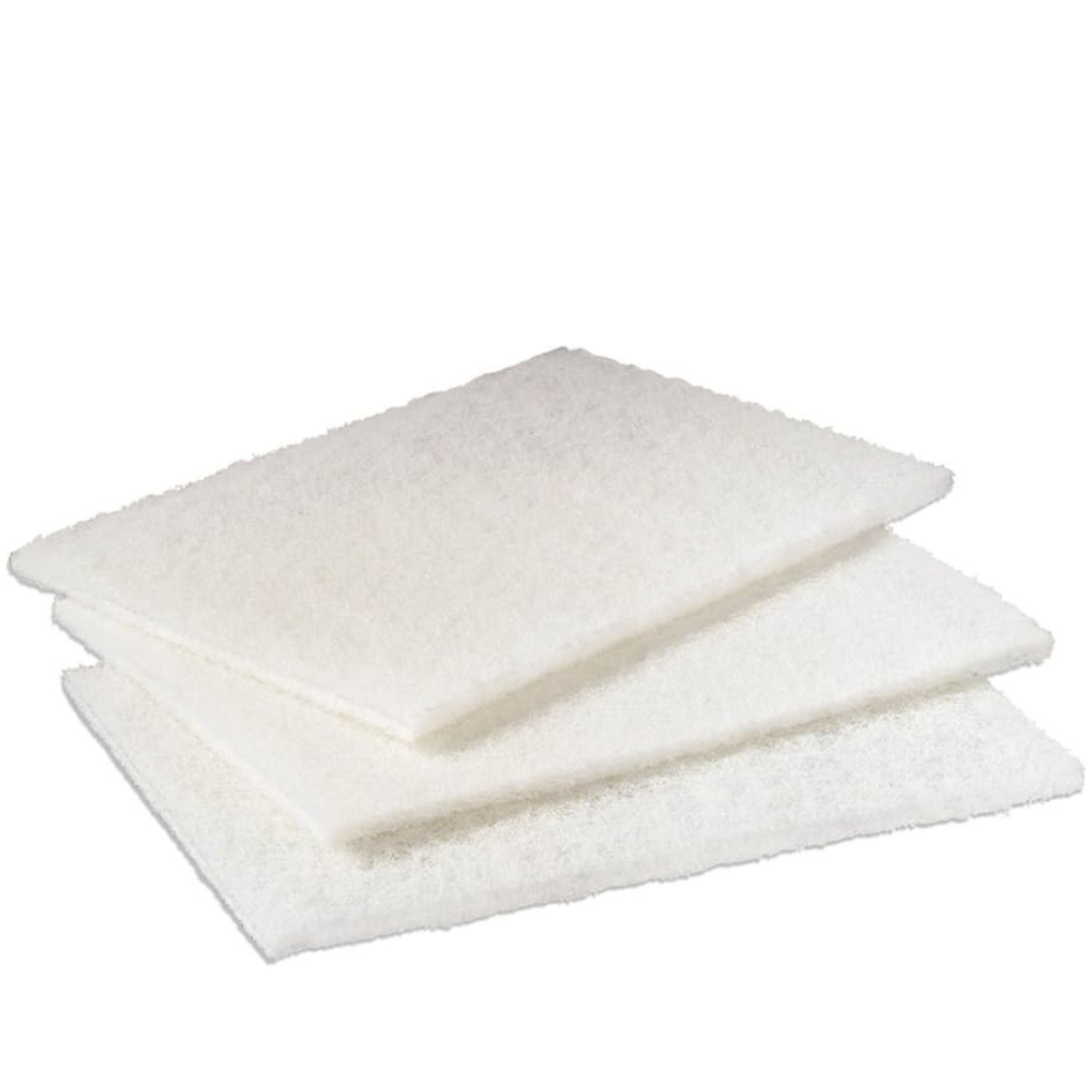 Hi-Tech White Scouring Pads 6x9 Light Duty