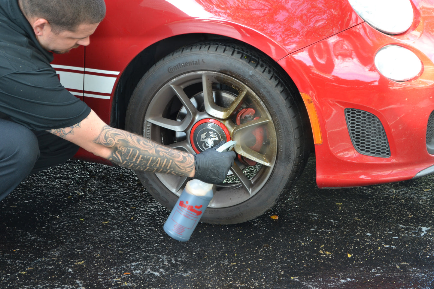 Car Candy Professional Wheel & Tire Clean + Care System – Chocolate Thunder Cleaner + 007 Slingless Tire Dressing + Dilution & Sprayer Bundle